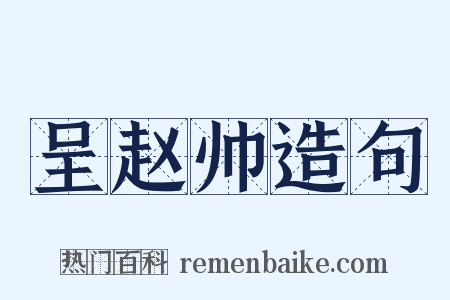 呈赵帅造句是什么意思的图片